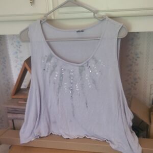 Women's Sleeveless Top in Light Gray